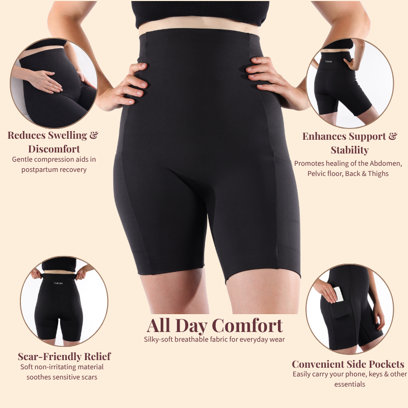 Postpartum Recovery Compression Shorts