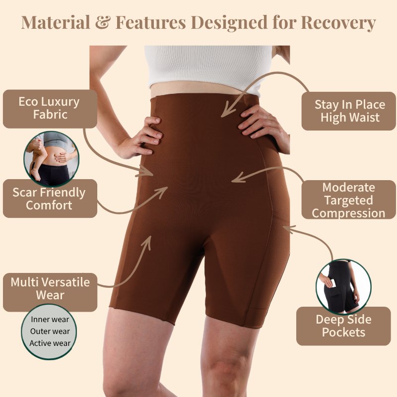 Postpartum Recovery Compression Shorts